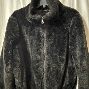 Women's Black Fleece Bomber Jacket